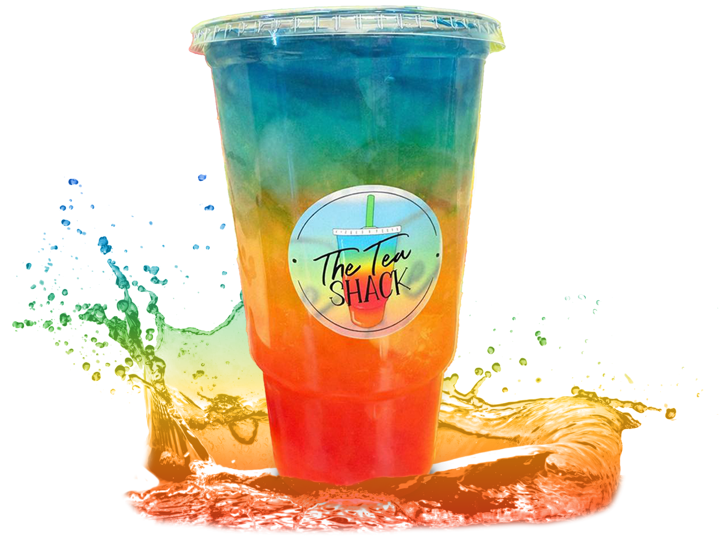 A colorful Tea Shack loaded tea